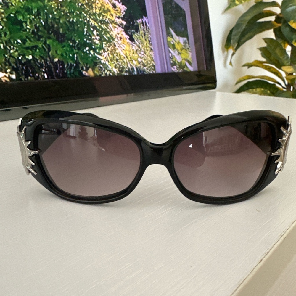Versace Black Sunglasses with Silver Details